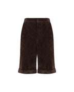 Zeynep Arçay Resort 2026 - Suede Bermuda Shorts