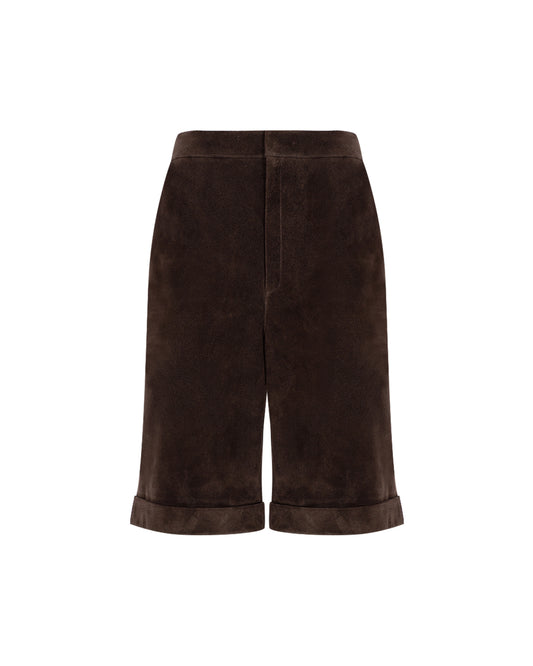 Zeynep Arçay Resort 2026 - Suede Bermuda Shorts