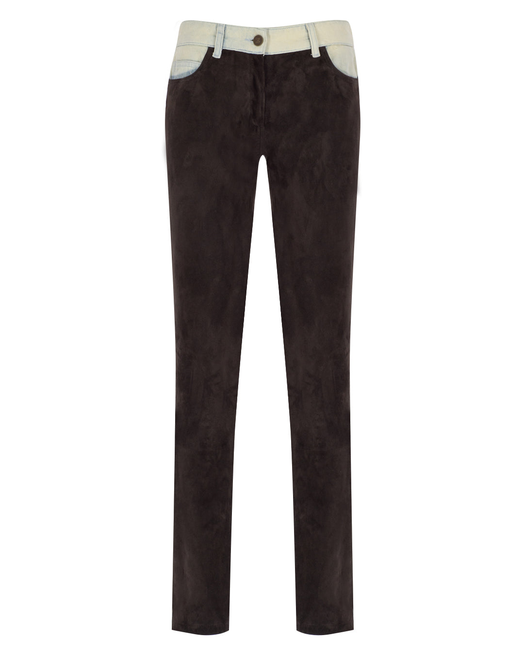 Suede/Denim Pants