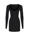 Technical Wool Mini Dress w Lace