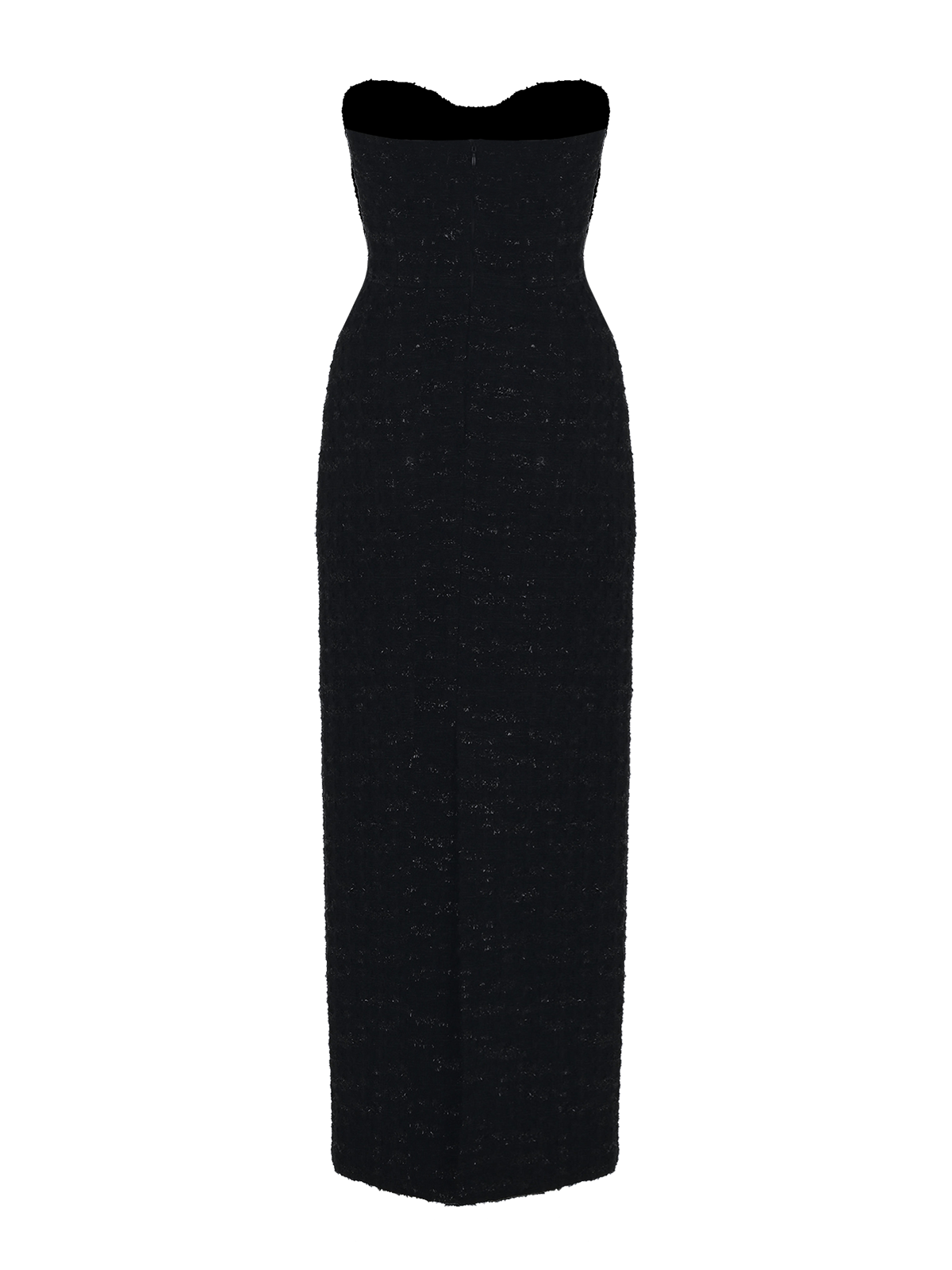 Tweed Maxi Strapless Dress