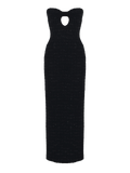 Tweed Maxi Strapless Dress