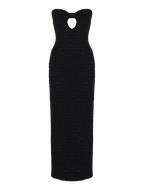 Tweed Maxi Strapless Dress