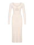 Twisted Knit Midi Dress