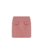 Zeynep Arçay Resort 2026 - Two Pocket Mini Suede Skirt