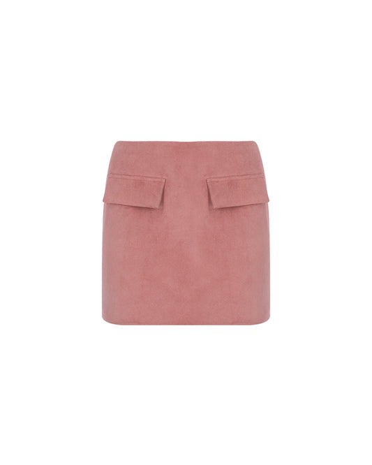 Zeynep Arçay Resort 2026 - Two Pocket Mini Suede Skirt