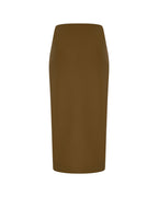 U-Slit Wool Pencil Skirt