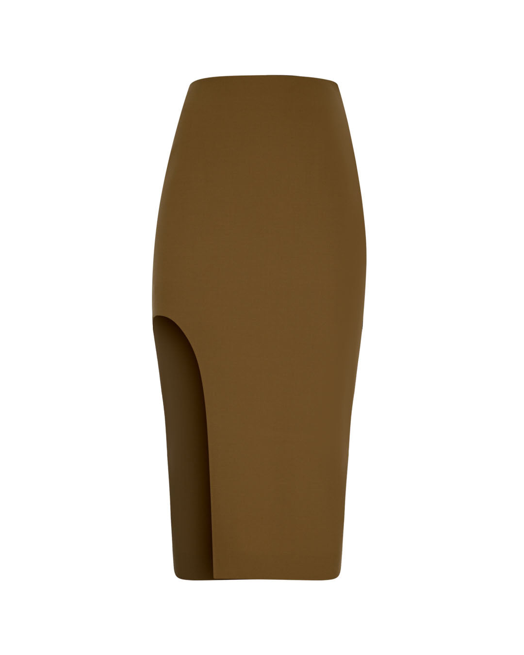 U-Slit Wool Pencil Skirt