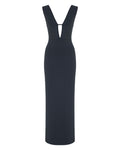 V-Neck Scuba Maxi Dress