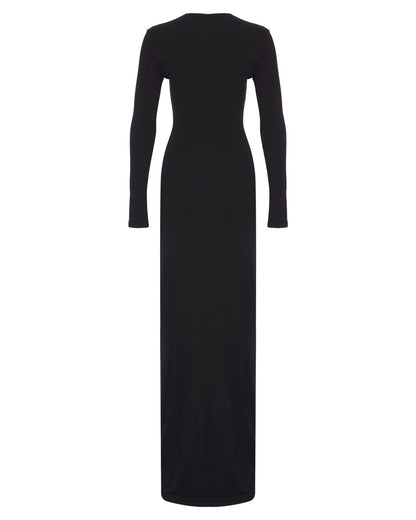 Waist Knot Maxi Jersey Dress