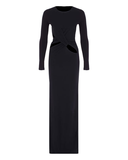 Waist Knot Maxi Jersey Dress