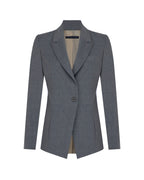 Wool One Button Blazer