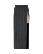Wool Midi Skirt w Lace