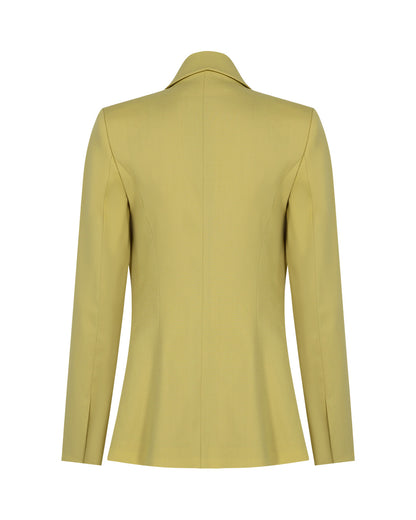 Wool One Button Blazer