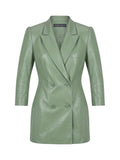 Wrap Leather Blazer