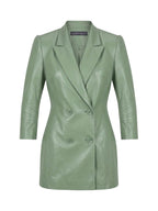 Wrap Leather Blazer