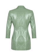 Wrap Leather Blazer