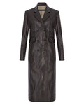 Wrap Leather Coat