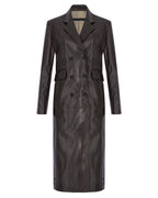 Wrap Leather Coat