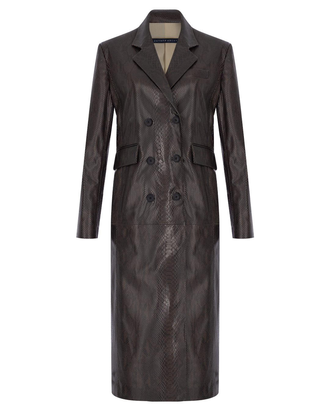 Wrap Leather Coat