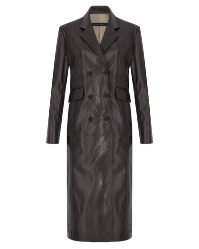 Wrap Leather Coat