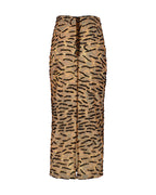 Zebra Print Sequin Pencil Skirt
