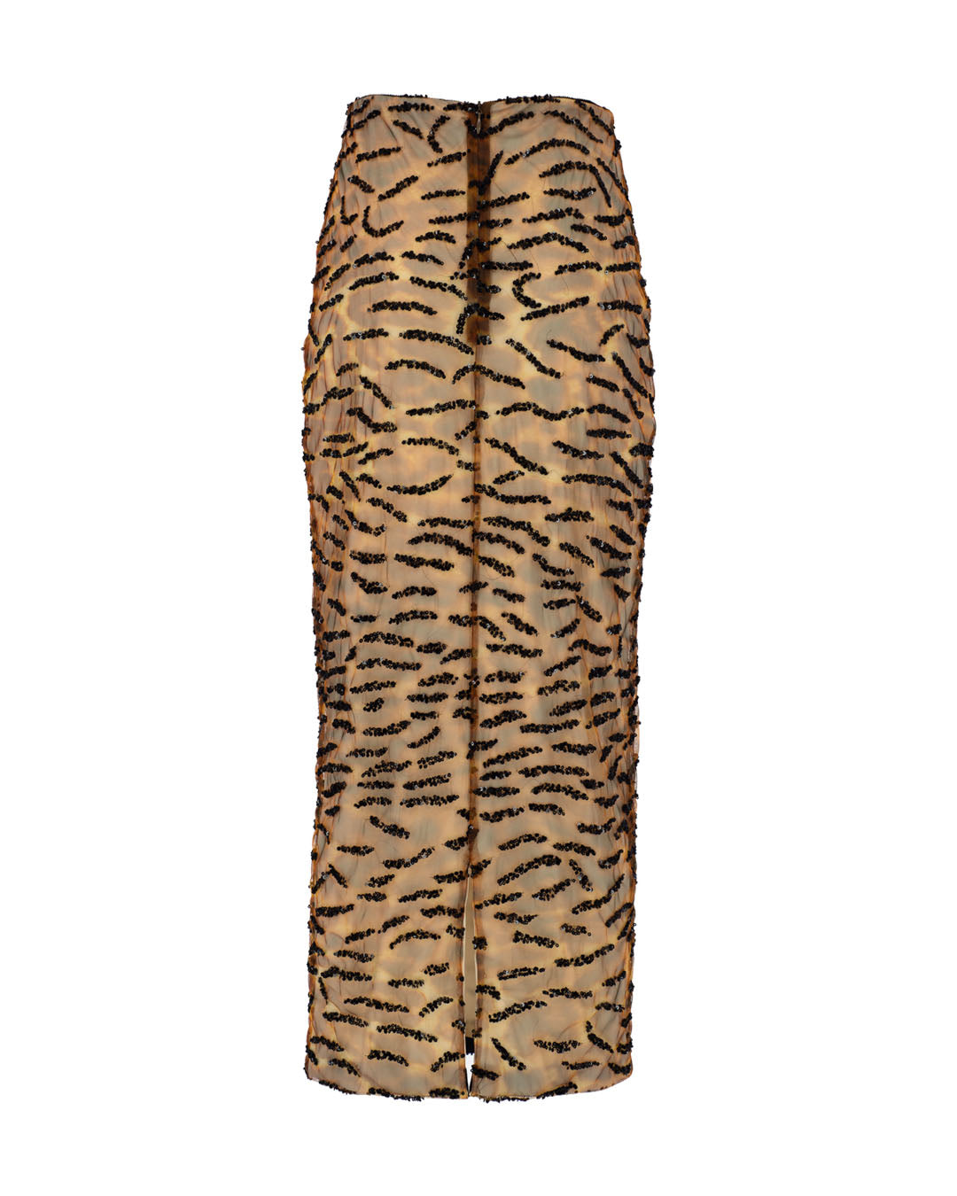 Zebra Print Sequin Pencil Skirt