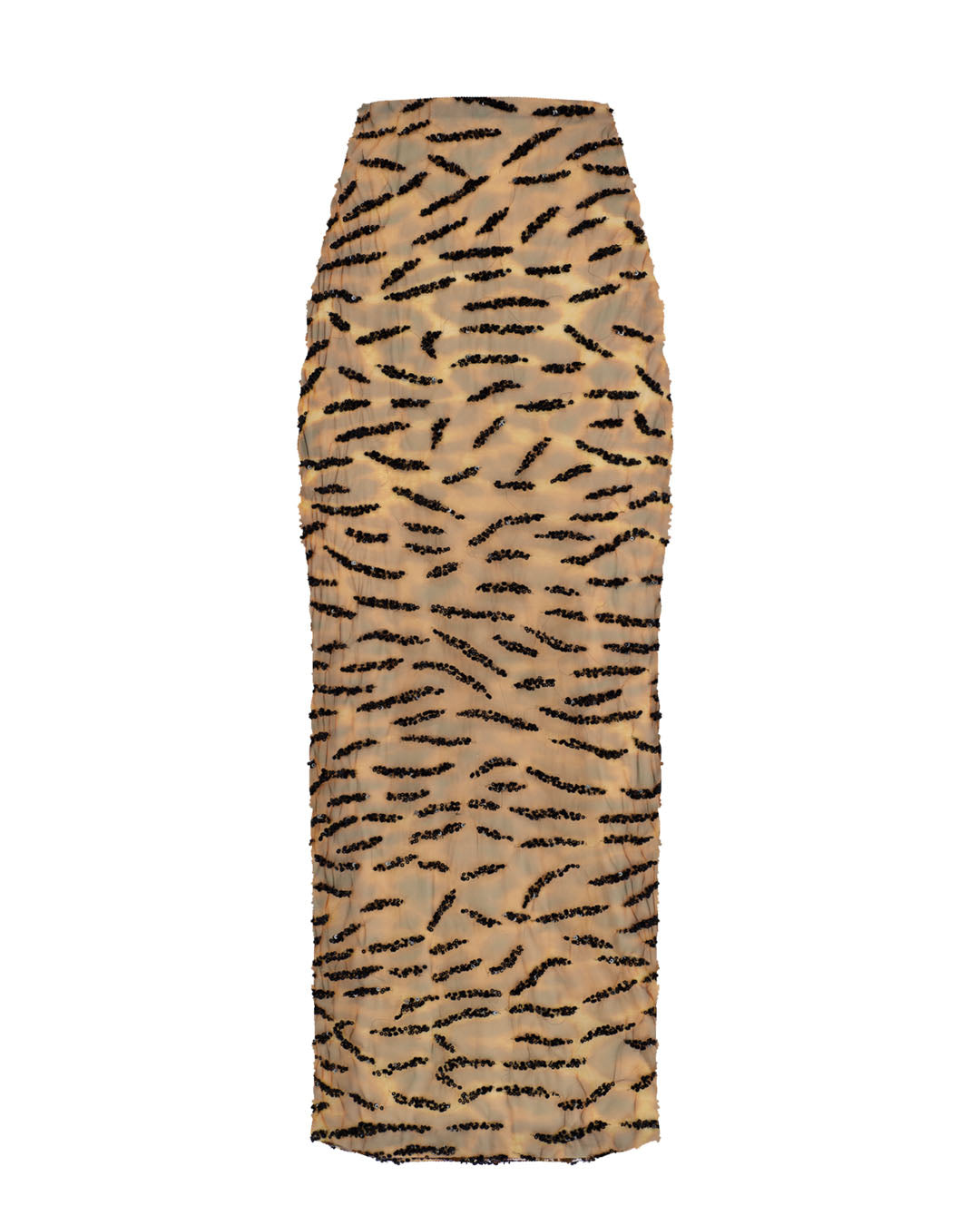 Zebra Print Sequin Pencil Skirt