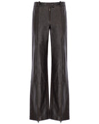 Zipped Cigaret Leather Pants