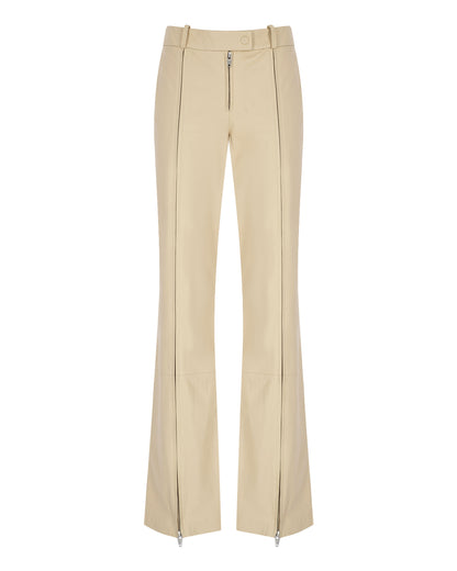 Zeynep Arçay Resort 2026 - Zipped Cigarette Leather Pants