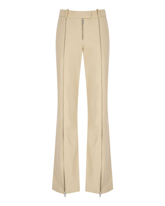 Zeynep Arçay Resort 2026 - Zipped Cigarette Leather Pants