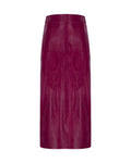 Zipped Leather Pencil Skirt