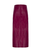 Zipped Leather Pencil Skirt