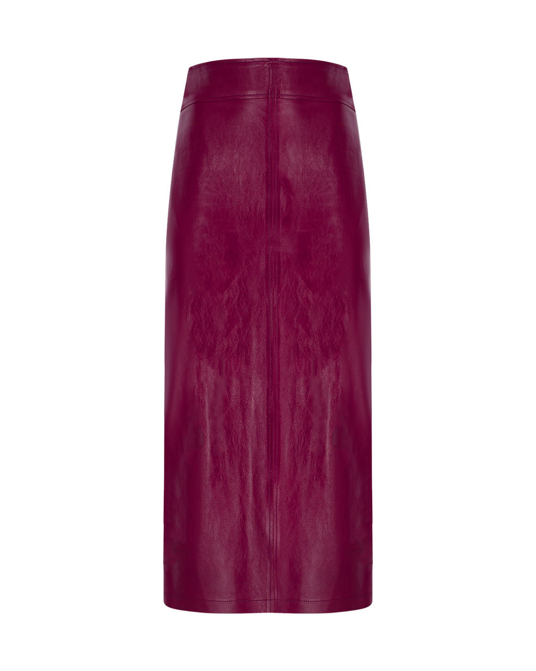 Zipped Leather Pencil Skirt