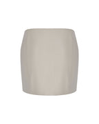 Zipped Mini Leather Skirt