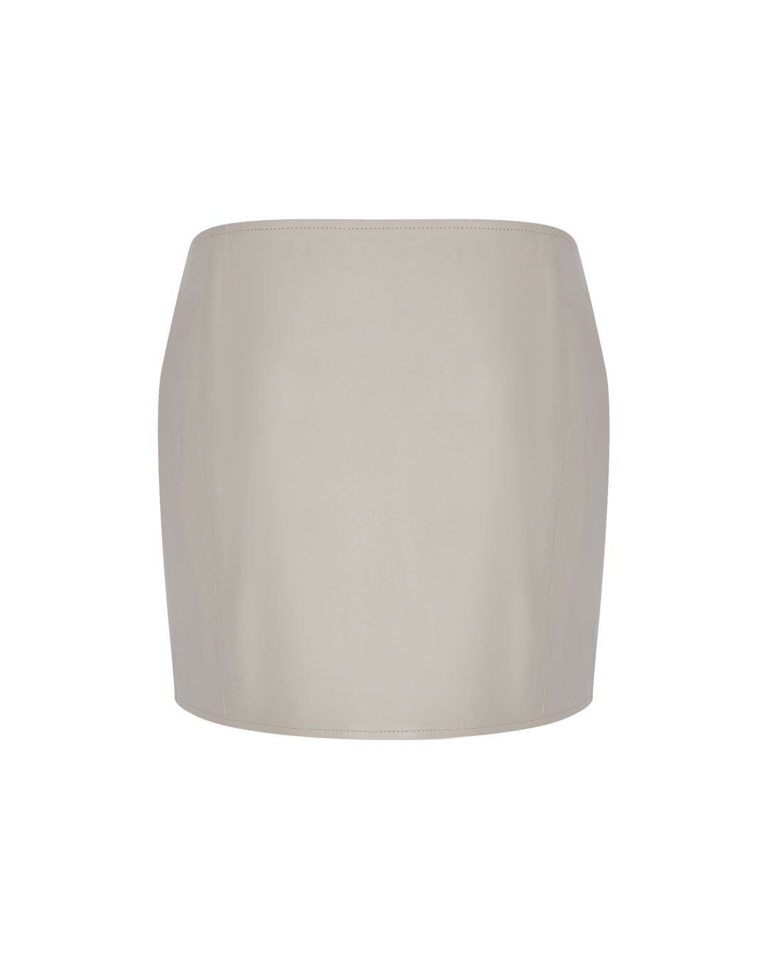 Zipped Mini Leather Skirt