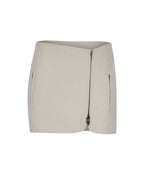 Zipped Mini Leather Skirt