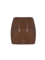Zipped Mini Leather Skirt
